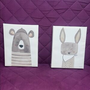 #4 Animal Canvas Art Set